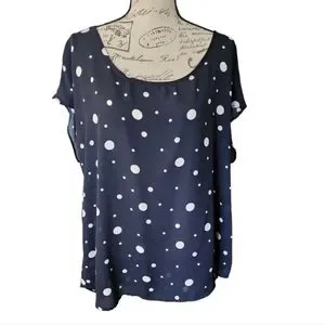 Torrid Rabbit torrid | Tops | Torrid Navy Polka Dot Highlow Blouse | Poshmark